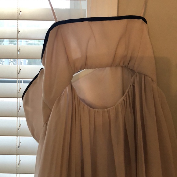 Stunning Free People NWT Maxi, Nude with black and red flowers, strapless - Picture 10 of 15